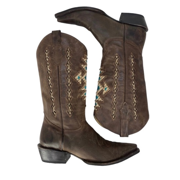 Roper Women's Navajo-Inspired Inlay Western Cowgirl Boots - Picture 3 of 17